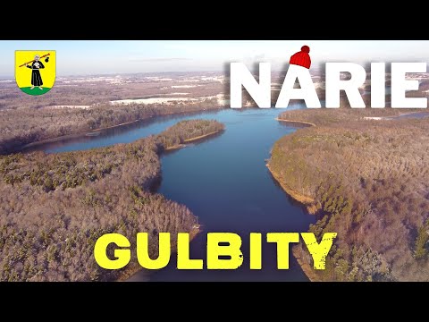 Narie Gulbity w zimowej odsłonie z lotu ptaka